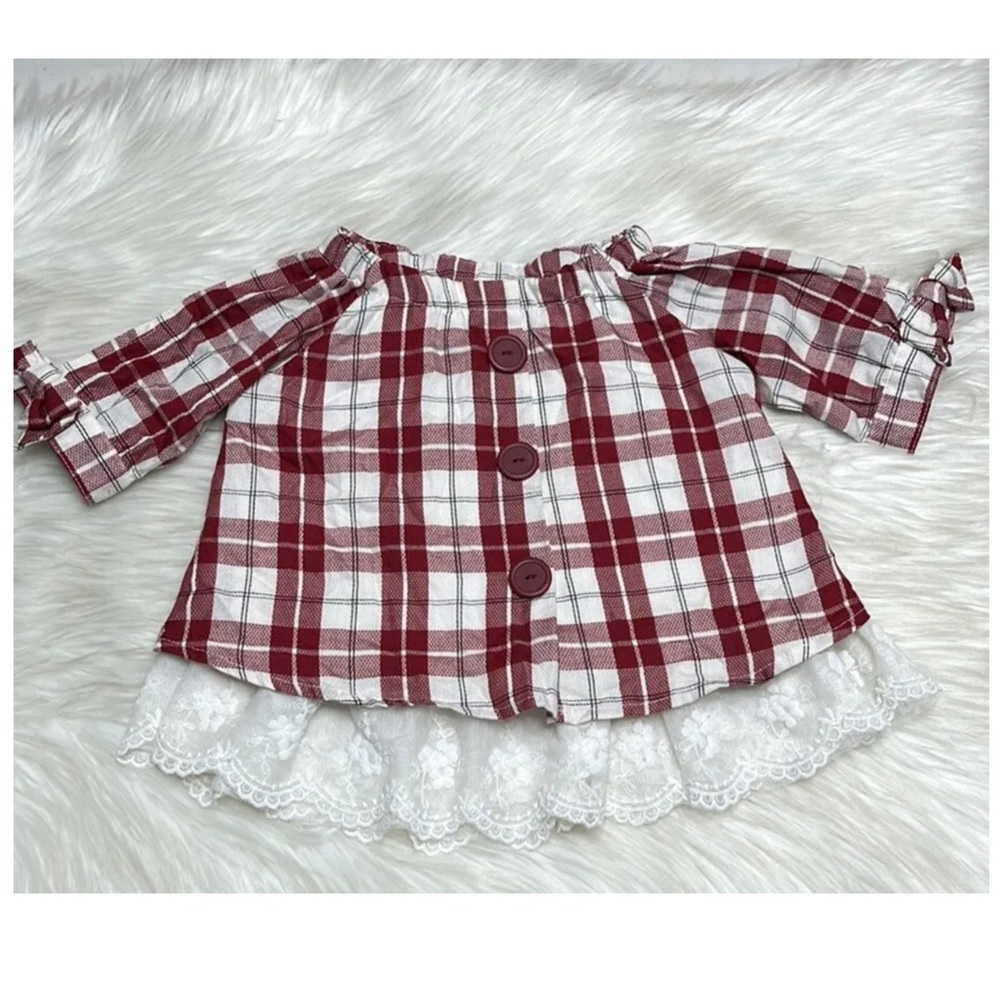 Rare edition  blouse size 18 months color red/White